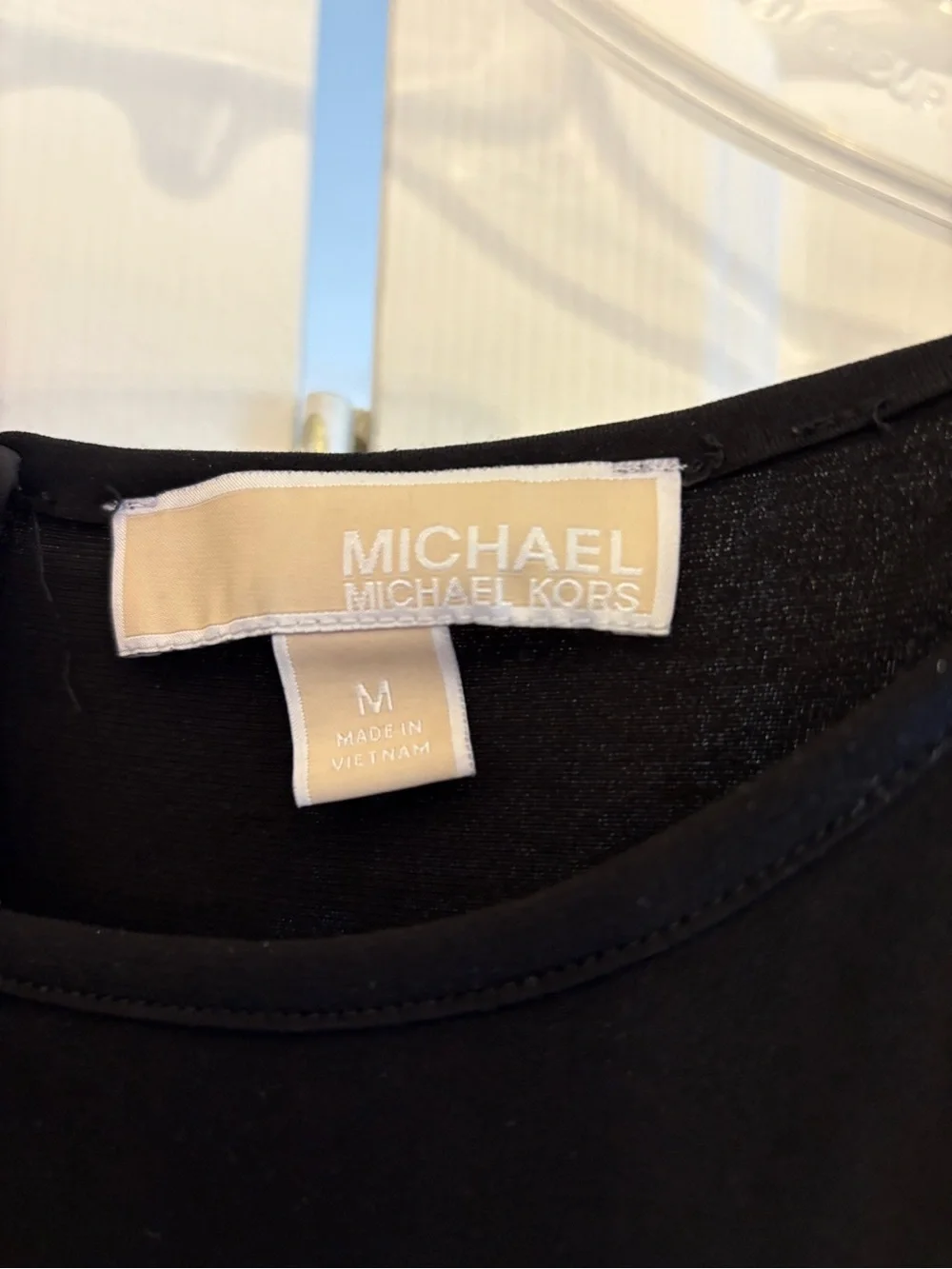 Michael Kors Black Sleeveless Buckle-Detail Sheath Dress Size Medium